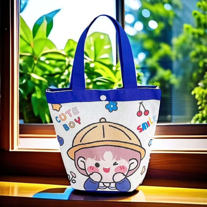 满月生日实用发货礼品袋高级幼儿园帆布儿童卡通手提袋礼物喜礼