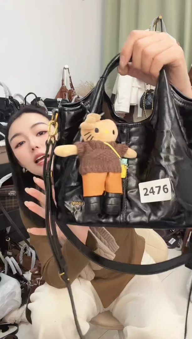 牛皮三七手提菜篮带挂件