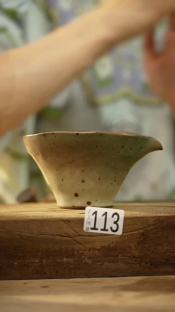 【闪购商品】瓷片青瓜系列 设计师手作款 公道杯