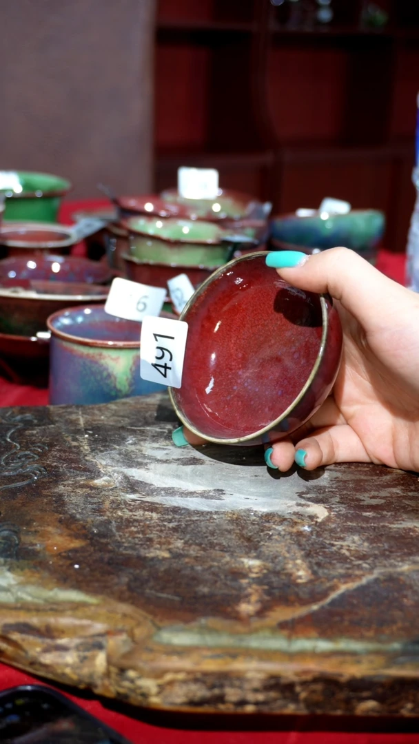 摆件精品窑变钧瓷茶器