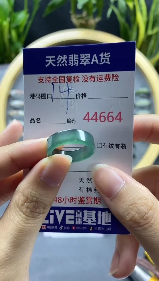 翡翠戒指未镶嵌天然A货翡翠4664