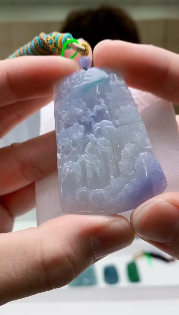 【闪购商品】定制翡翠未镶嵌4868bb-毛货挂件7