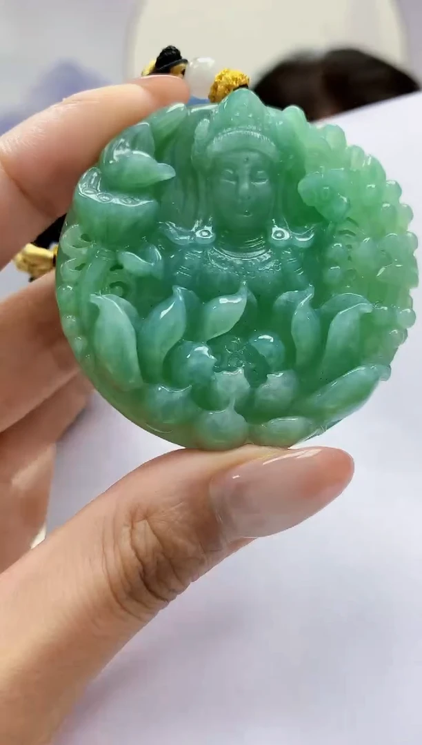 定制翡翠未镶嵌5060MM-毛货挂件89