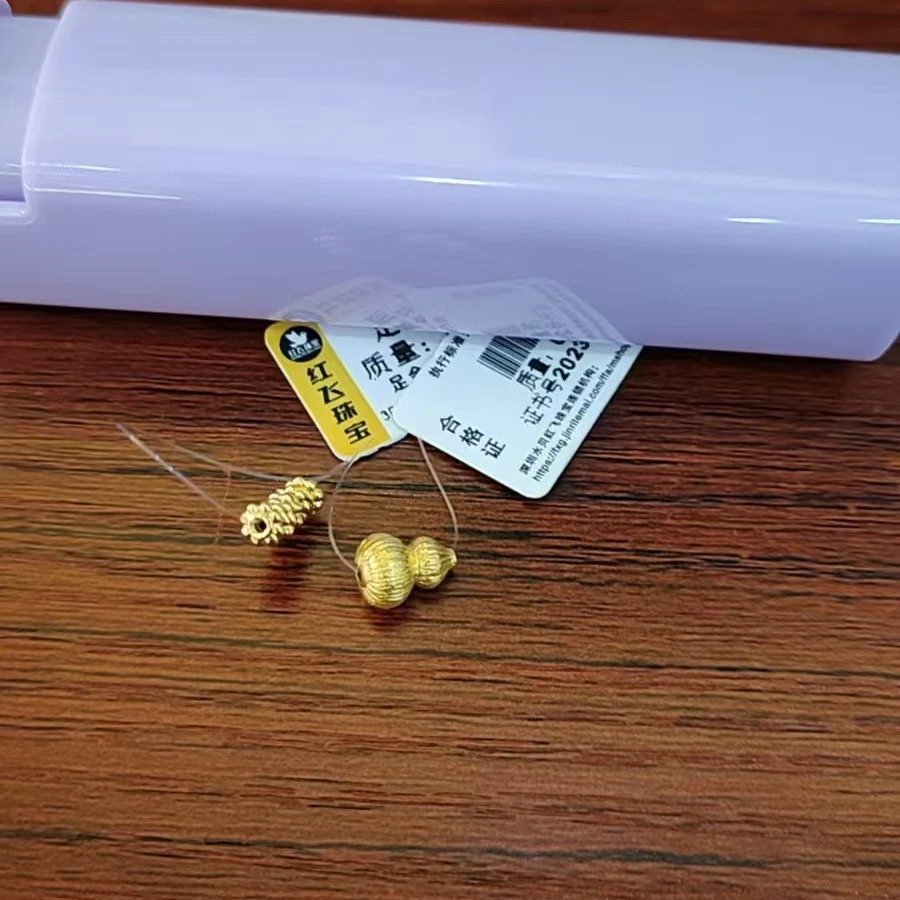 红飞珠宝足金转运珠