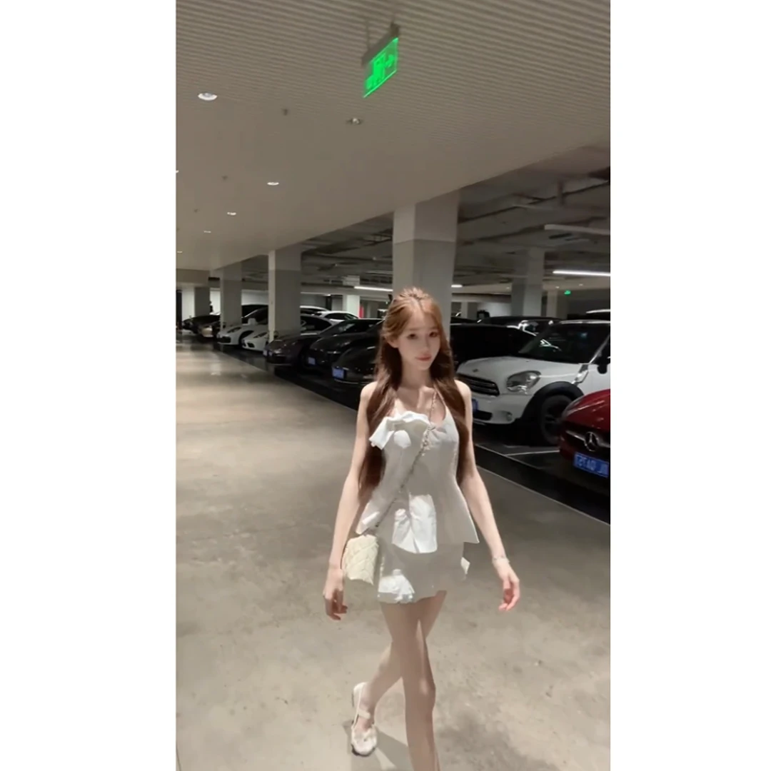 夏季时尚套装韩系纯欲风高级感显瘦吊带上衣休闲百搭短裙小众女装