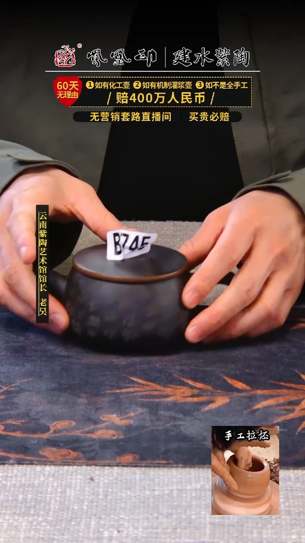 【闪购商品】壶凤凰印建水紫陶壶B745