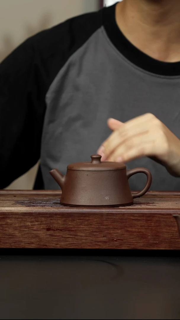 紫砂茶壶老紫泥 云柱