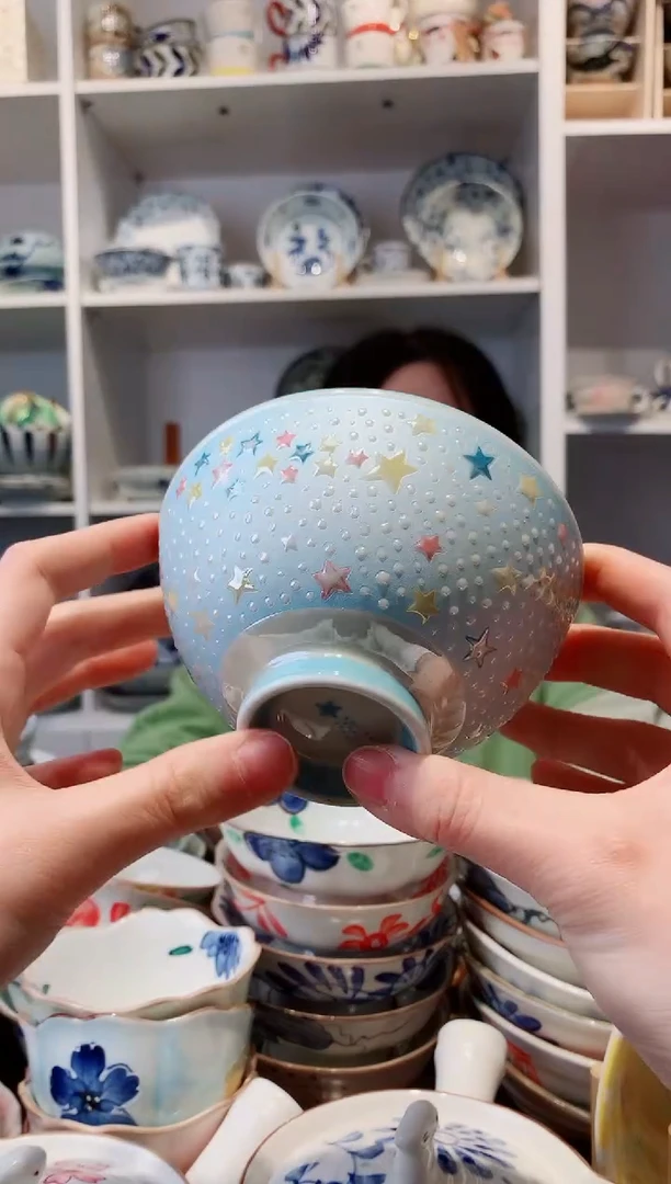 【闪购商品】钛合金微瑕蓝色小星星米饭碗