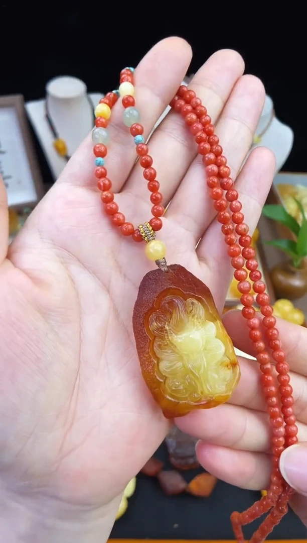 琥珀未镶嵌珠宝奇石柒月