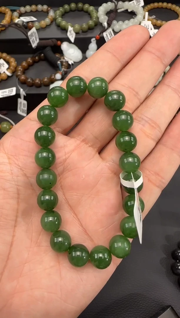 未镶嵌手串和田玉和田玉碧玉手串卡10