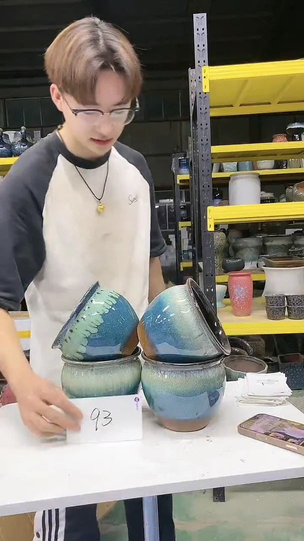 紫砂花盆宜兴紫砂粗陶花盆93