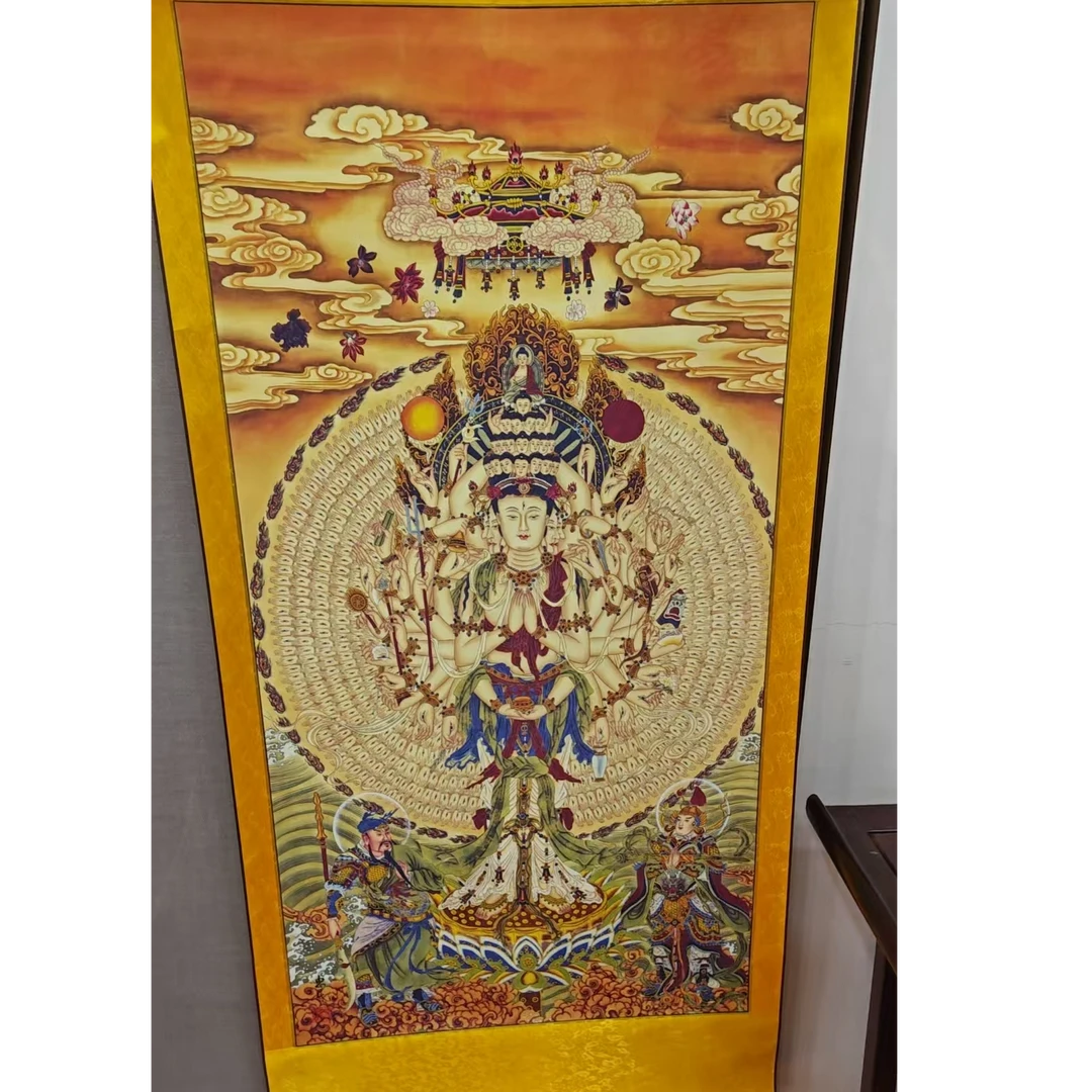 国画装饰挂画高档锦绫已装裱