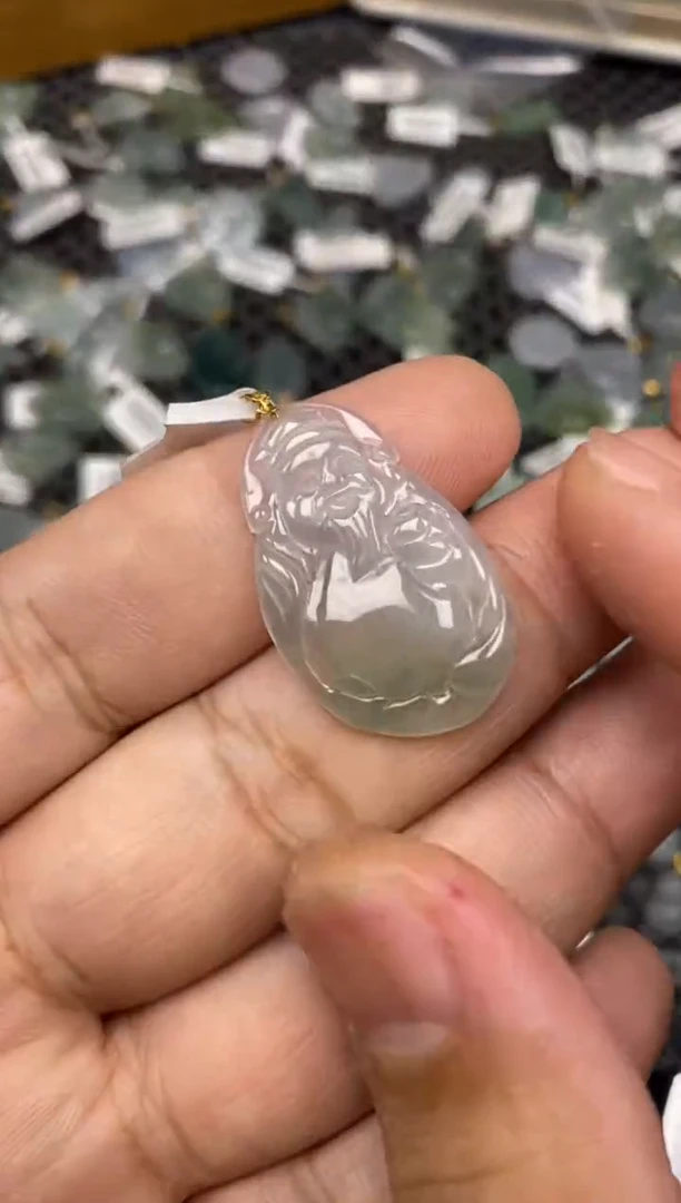 【闪购商品】翡翠吊坠(不含链)18K金镶嵌50934