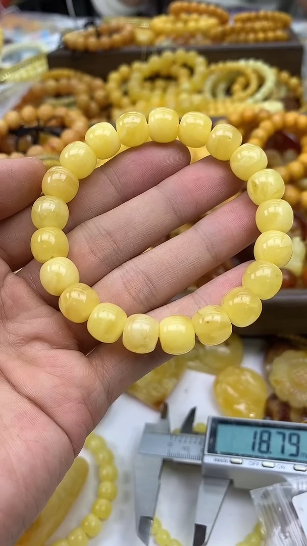 裸石琥珀未镶嵌手串