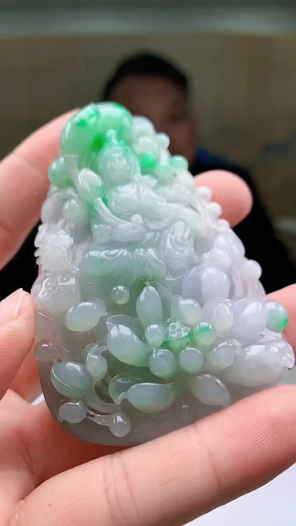 【闪购商品】定制翡翠未镶嵌4969bb-毛货挂件112