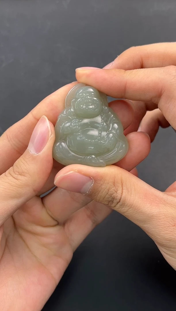 未镶嵌手串和田玉且末青白佛公微色差