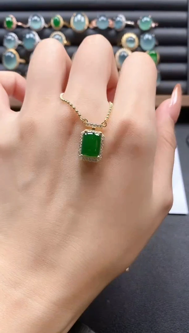 银S925镶嵌戒指翡翠51511