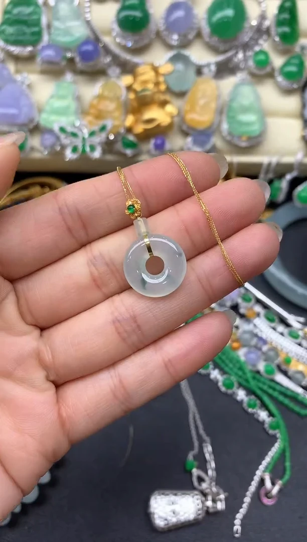 【闪购商品】翡翠颈饰18K金镶嵌294-中国好珍宝