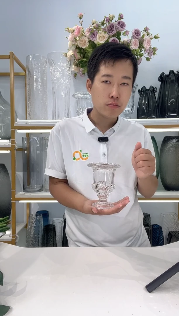 罗马风灯小号透明玻璃花瓶