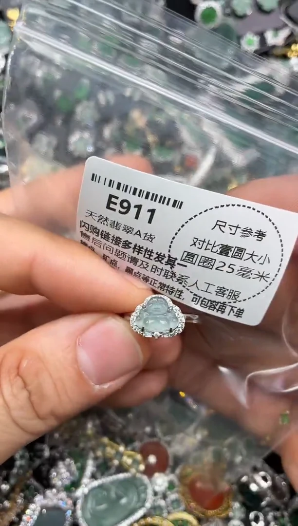 颈饰未镶嵌翡翠E911戒指