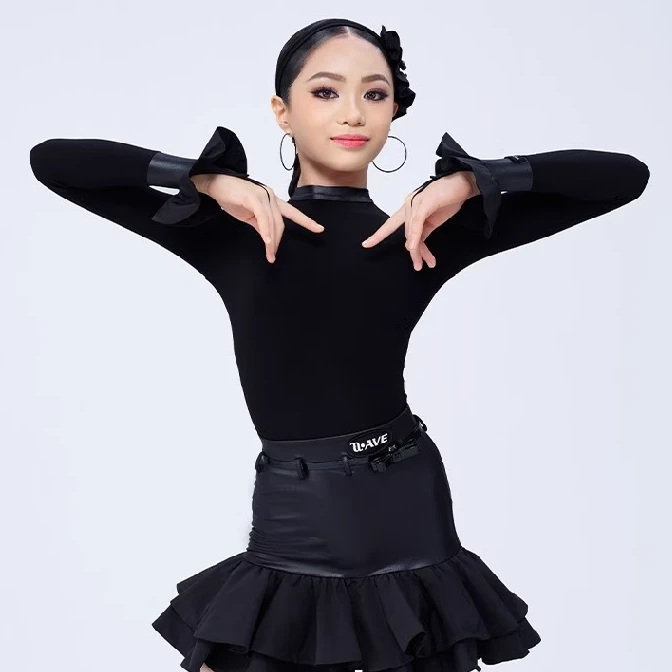 【WAVE】未午拉丁舞服2024年少儿女童秋季新款率性少女拉丁服分体