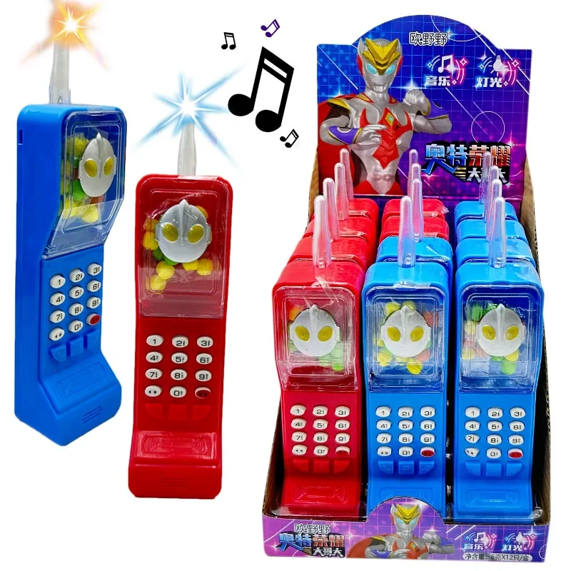 儿童好玩的创意糖果玩具怀旧老式灯光音乐大哥大手机超市柜台零售