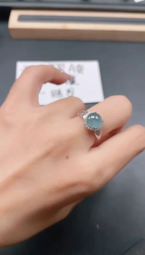 银S925镶嵌戒指翡翠11111