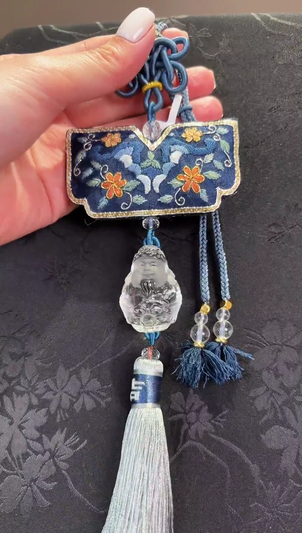 未镶嵌车挂水晶水晶财爷挂件