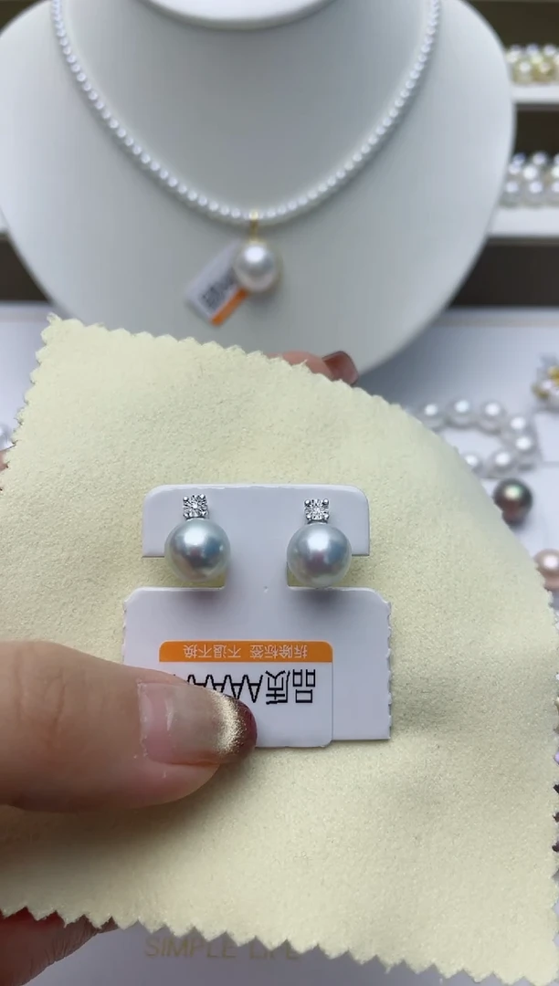 【闪购商品】海水珍珠耳饰18K金镶嵌W13