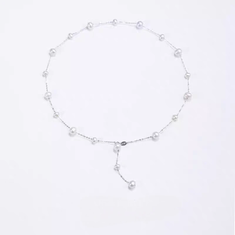 【遇见珍珠】5-7mm 满天星项链 019  S925银天然淡水珍珠项链