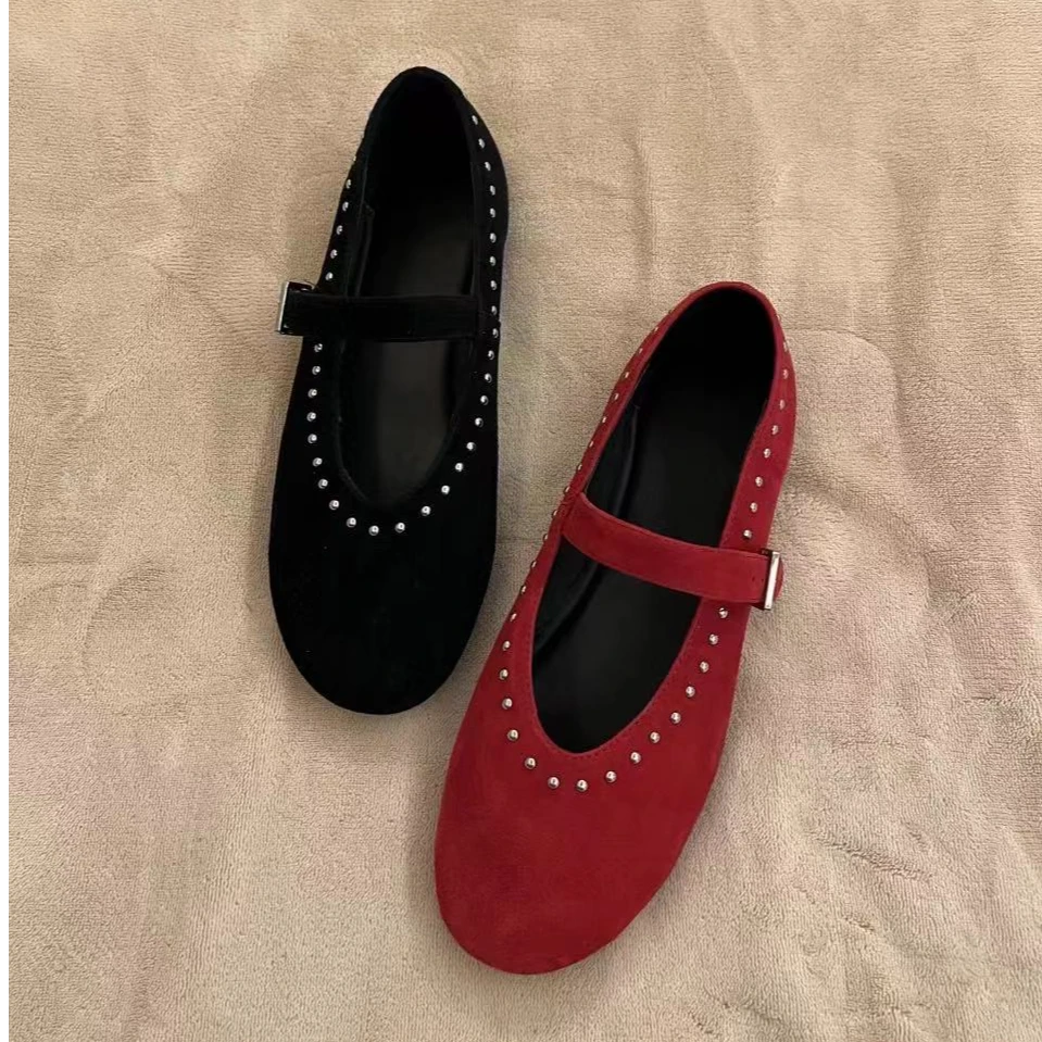 NiceTime|法式圆头高定真皮牛皮软底玛丽珍单鞋K68-1