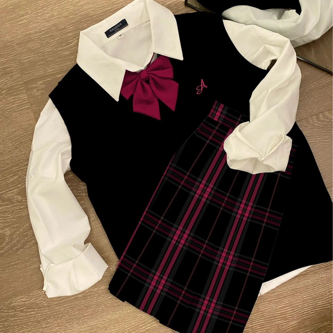 【烧尾】原创jk格裙正品日系百褶裙学院风校供学生短裙春夏格子少女