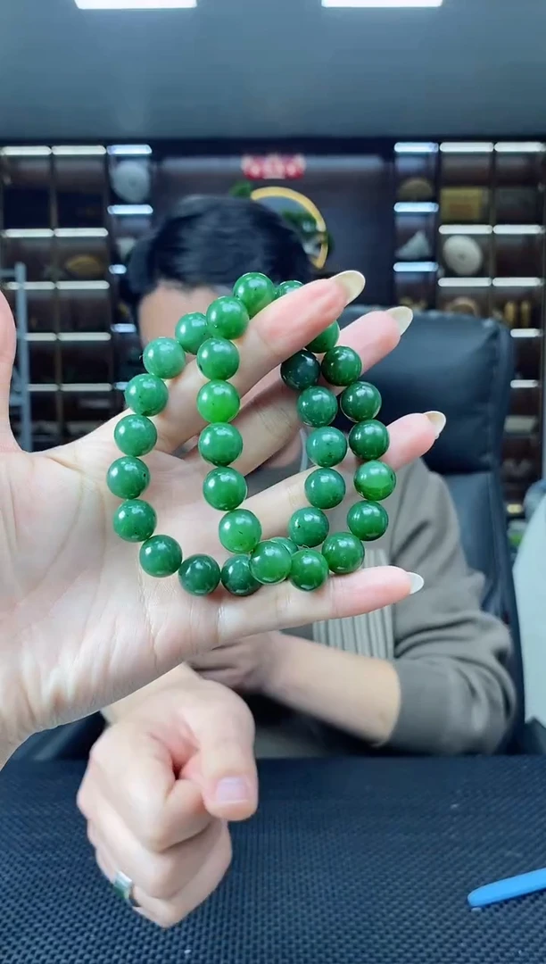 【闪购商品】和田玉手串未镶嵌圆珠卡12多样性 拍一发一
