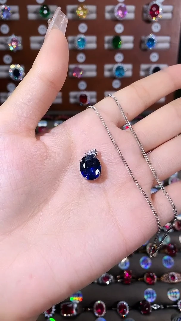 无吊坠925银皇家蓝色吊坠