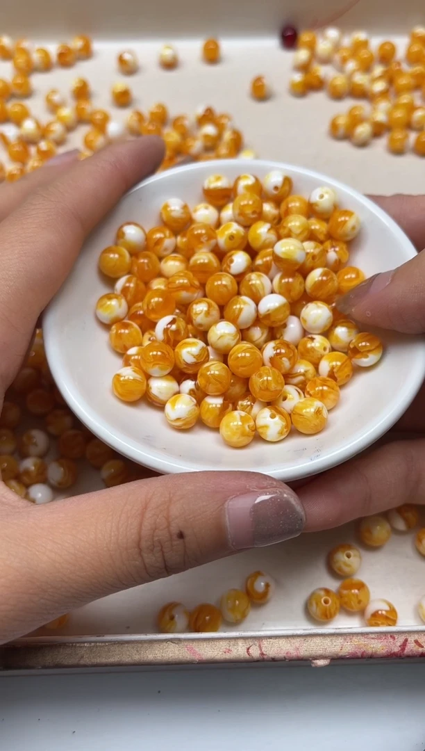 未镶嵌蜜蜡裸石C561 黄金丝蜜 蜡8mm30个15元