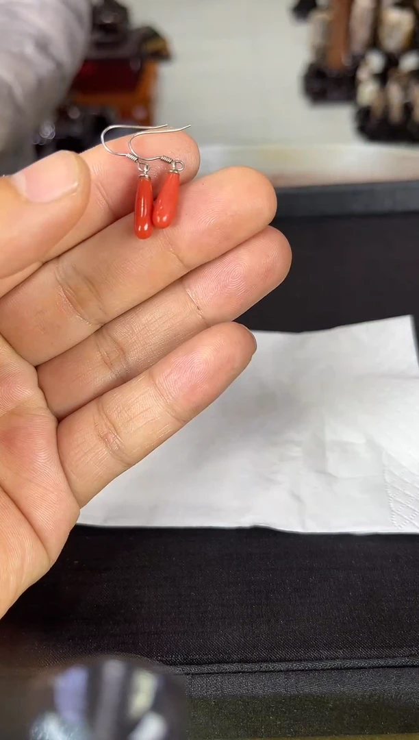 保山天然南红耳环