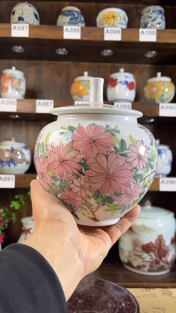 【闪购商品】纯手工手绘工笔小雏菊储物罐