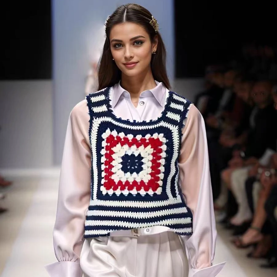 88号 手工钩织波西米亚风背心