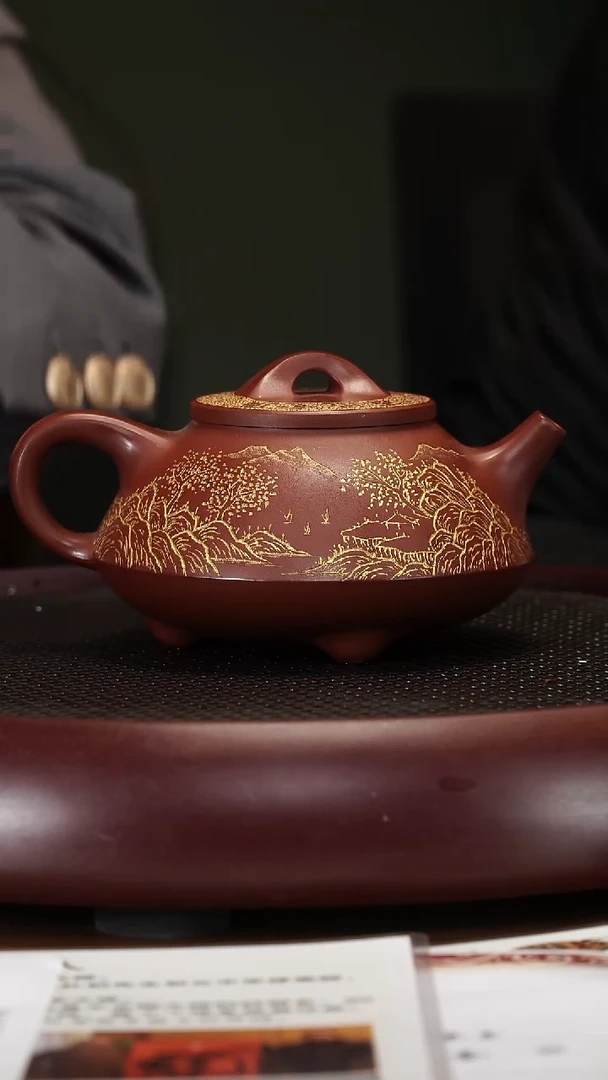 【闪购商品】紫砂茶壶3-81WZG绍培石瓢 500cc