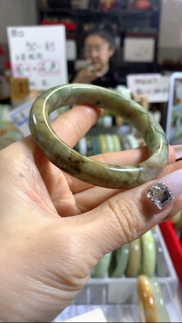 未镶嵌岫玉手镯43 56+
