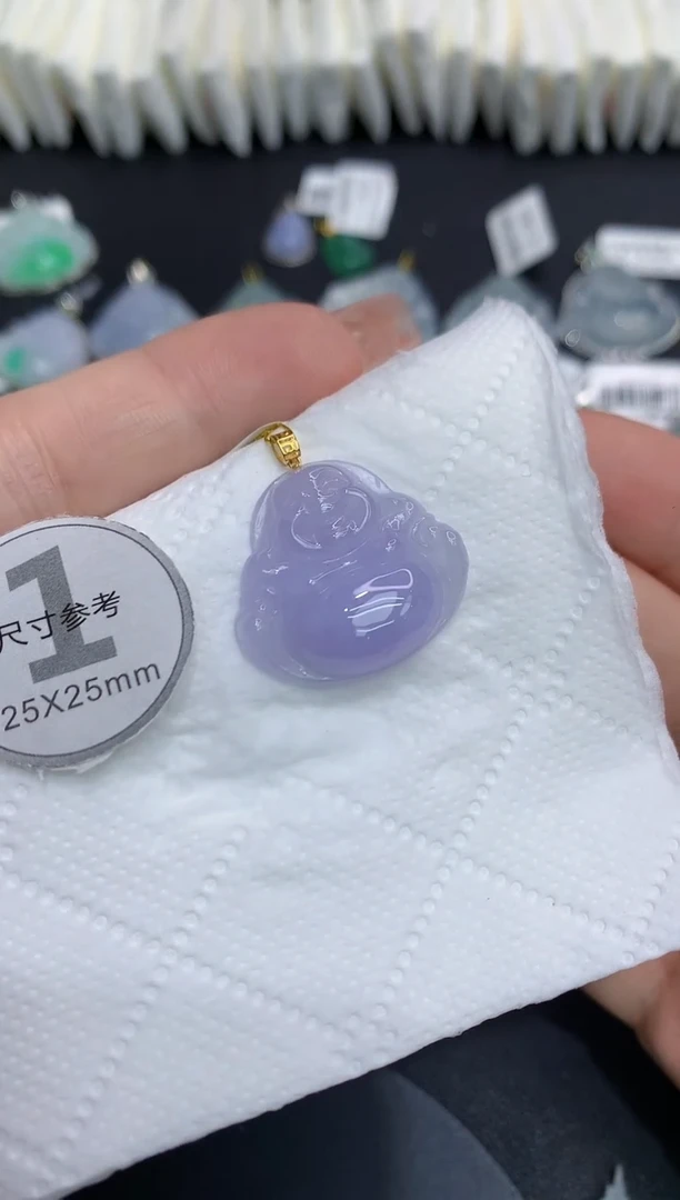 吊坠(不含链)18K金镶嵌翡翠111111111111