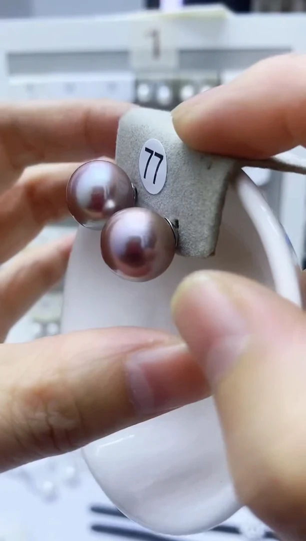 【闪购商品】淡水珍珠耳饰银S925镶嵌77