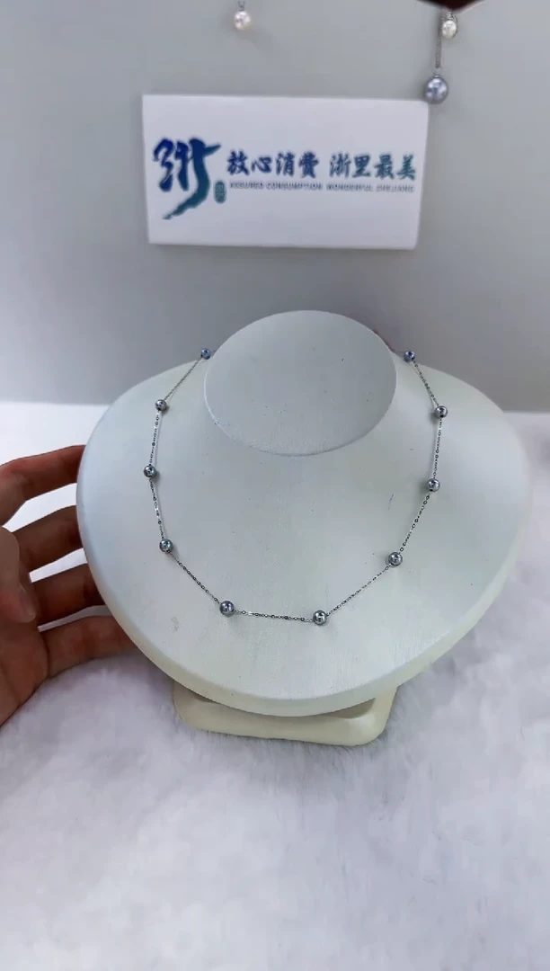 银S925镶嵌海水珍珠DA珍珠 串链 y183