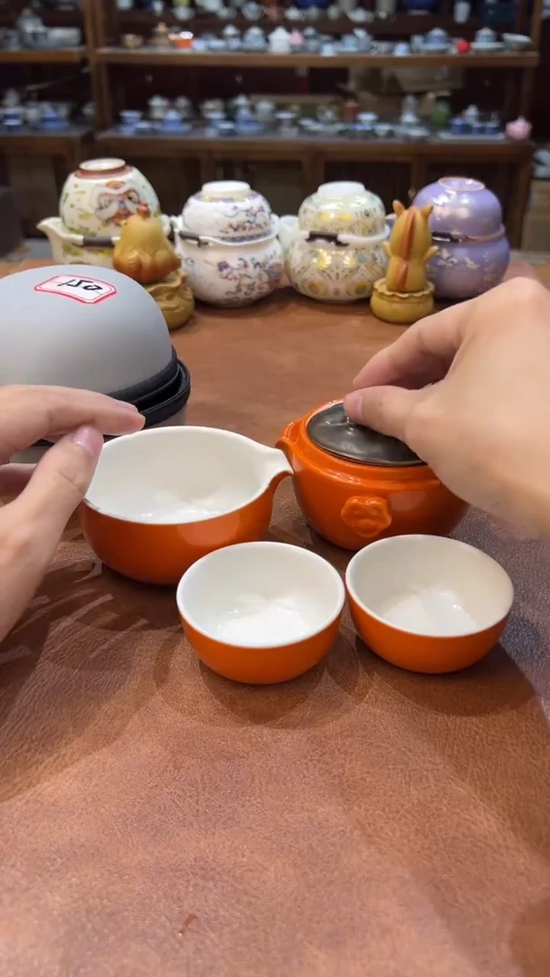 真的很便宜会开片的旅行茶具