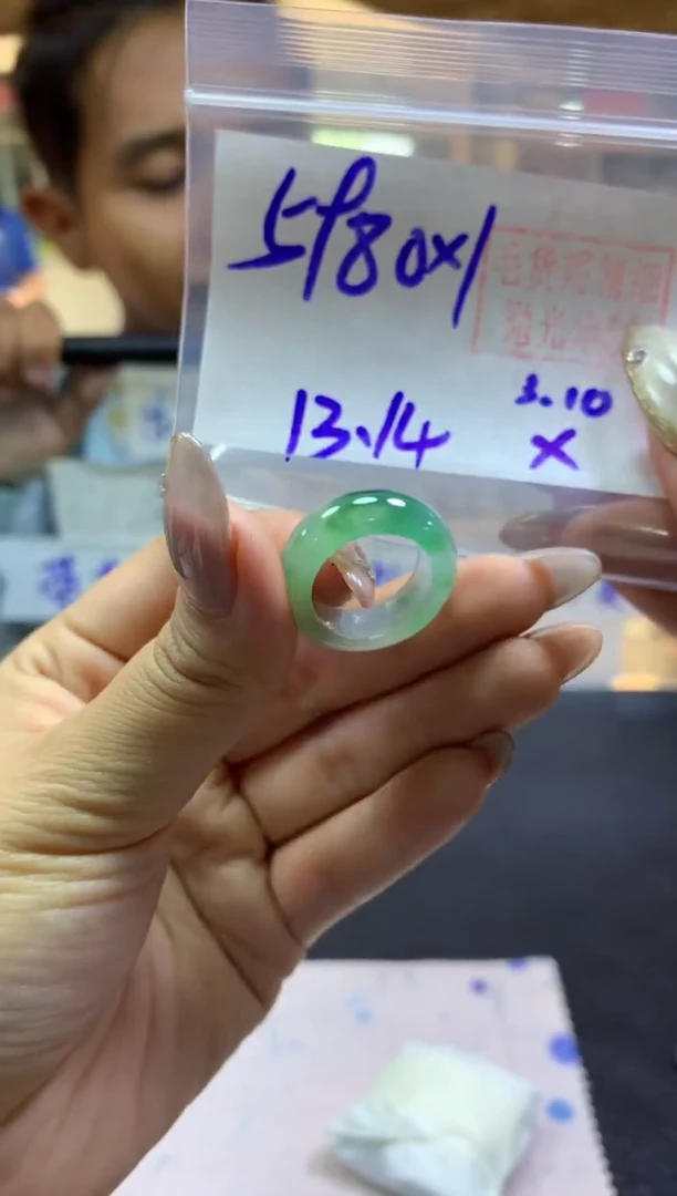 【闪购商品】定制翡翠未镶嵌戒圈#5980元-毛货需精细抛光