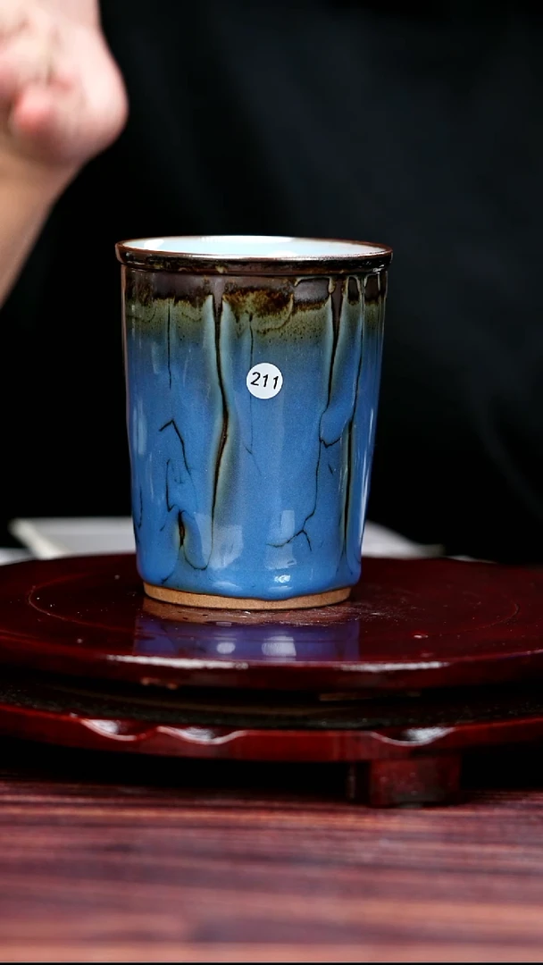 211#白露伟一级品原矿钧瓷直口杯