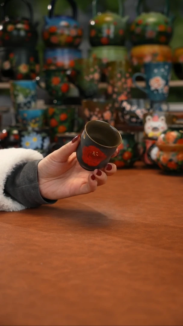 紫砂油画手绘釉下彩