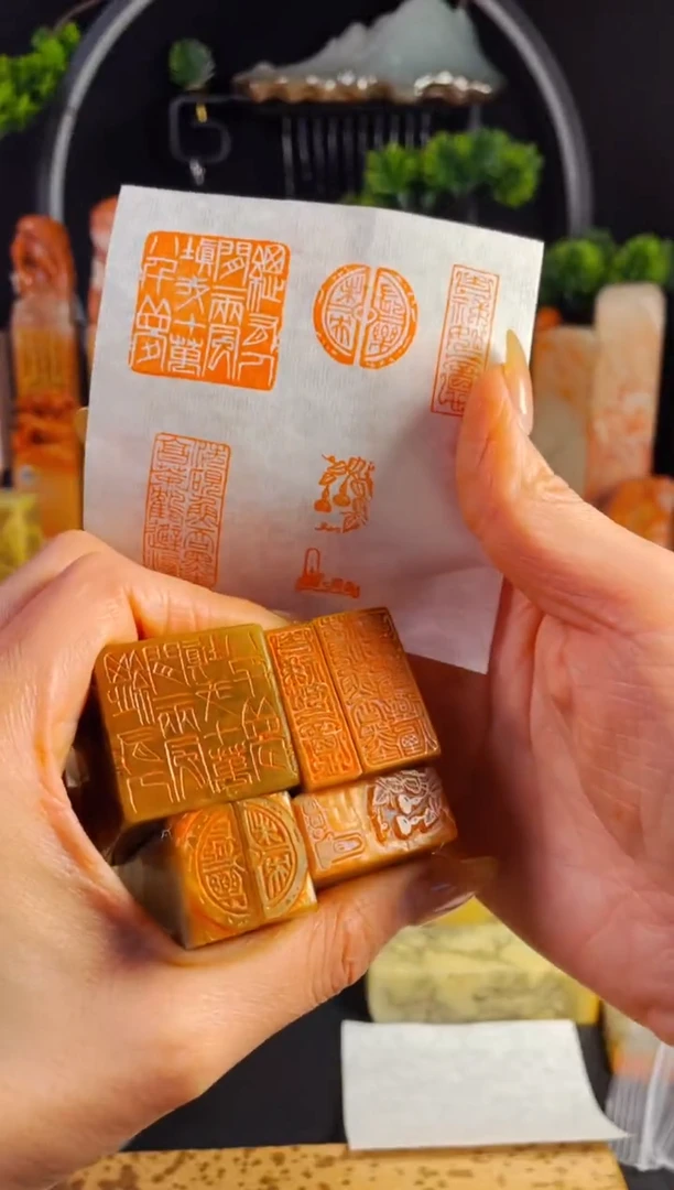 巴林石印石手工篆刻《六方组合装》Q11