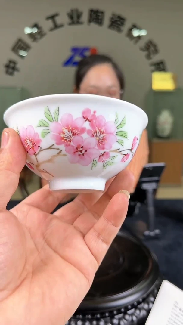 碗甄选-水点桃花4.5英寸正德碗