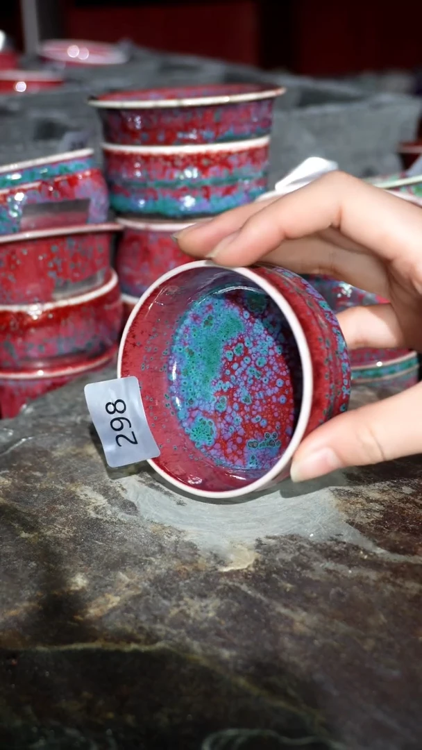 摆件陶精品窑变钧瓷茶器